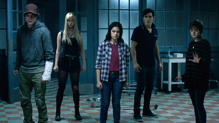 A still from the film 'The New Mutants' featuring the cast; Charlie Heaton, Anya Taylor-Joy, Blu Hunt, Henry Zaga and Maisie Williams