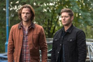 Jared Padelecki and Jensen Ackles as Sam and Dean Winchester from the CW show, Supernatural 
