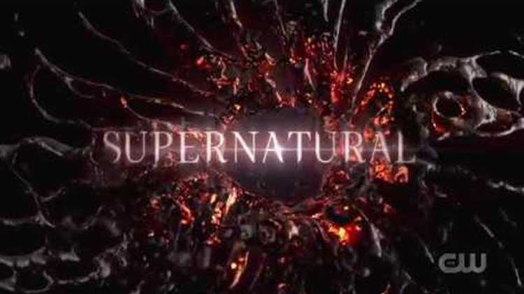 Splash logo for season 15 of the CW show Supernatural