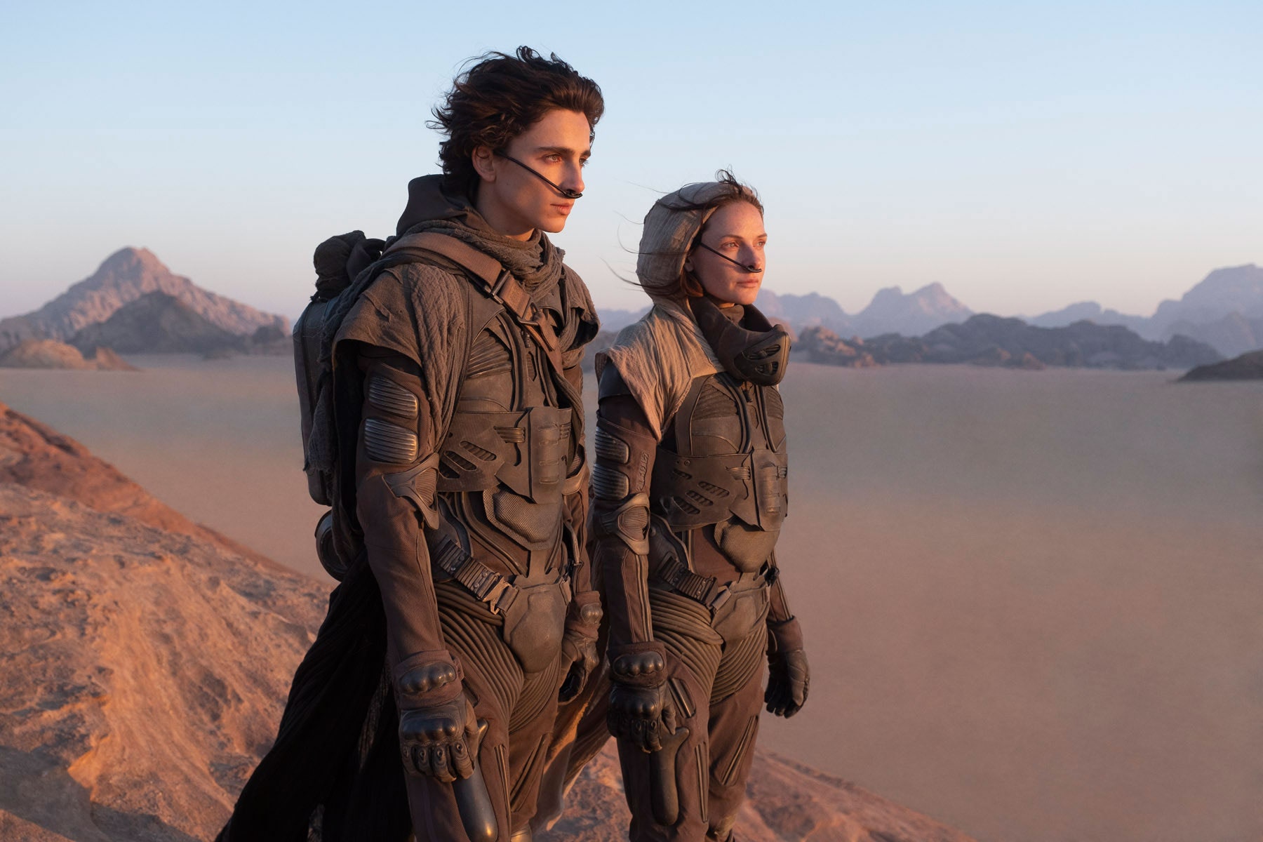 Timothee Chalamet and Rebecca Ferguson in 'Dune'
