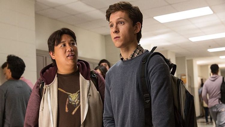 Ned Leeds and Peter Parker in the hallway