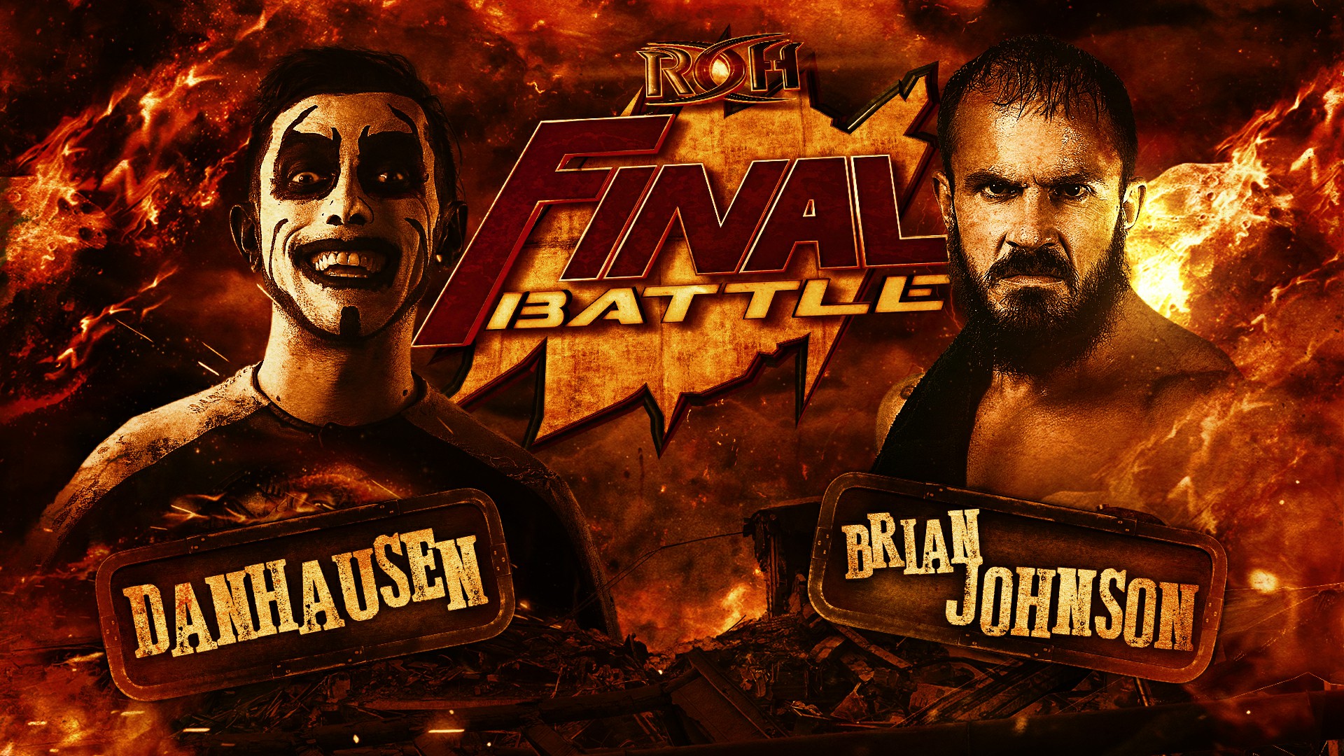 "The Mecca" Brian Johnson vs Danhausen at Final Battle 2020 title screen