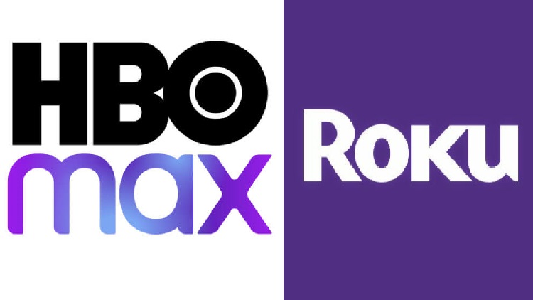 Side by side HBO Max and Roku logos