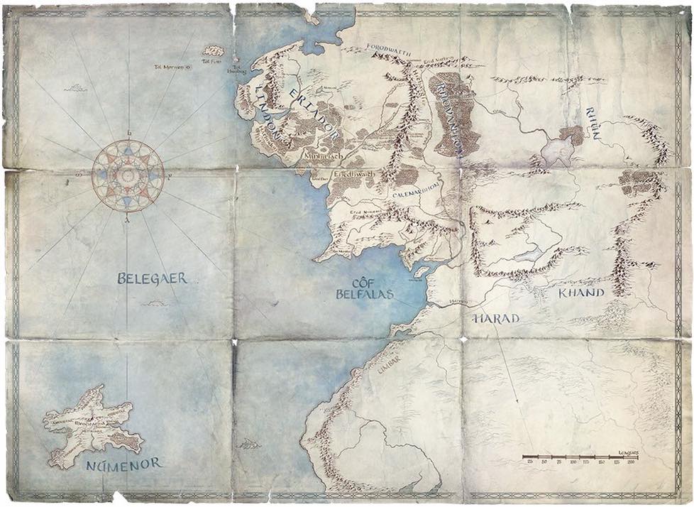 Map of Middle Earth 