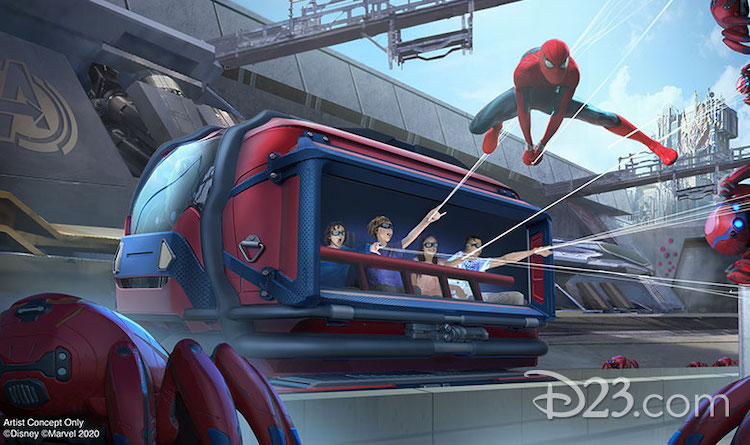New Look At Disneyland Ride ‘WEB Slingers: A Spider-Man Adventure’ Starring Tom Holland