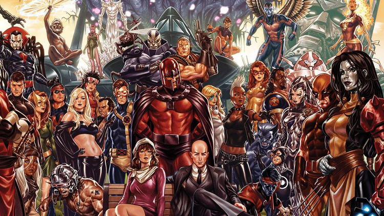 Promotional art by Mark Brooks for the X-Men storyline, House of X, featuring many popular and fan-favorite X-Men characters