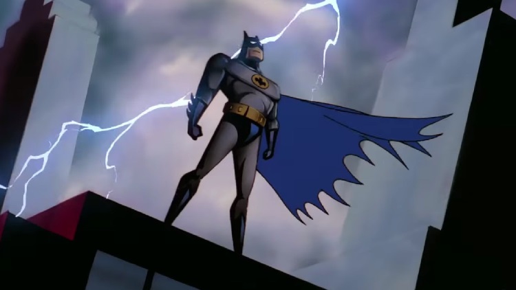 Batman: The Animated Series Batman on top of a building