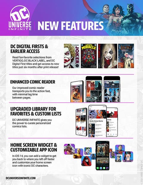 DC Universe Infinite info sheet