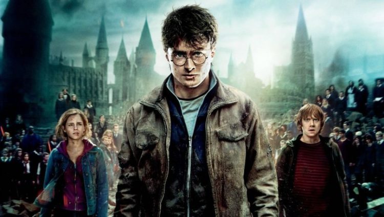 Concept art for Harry Potter and the Deathly Hallows – Part 2 with Harry, Hermione, and Ron