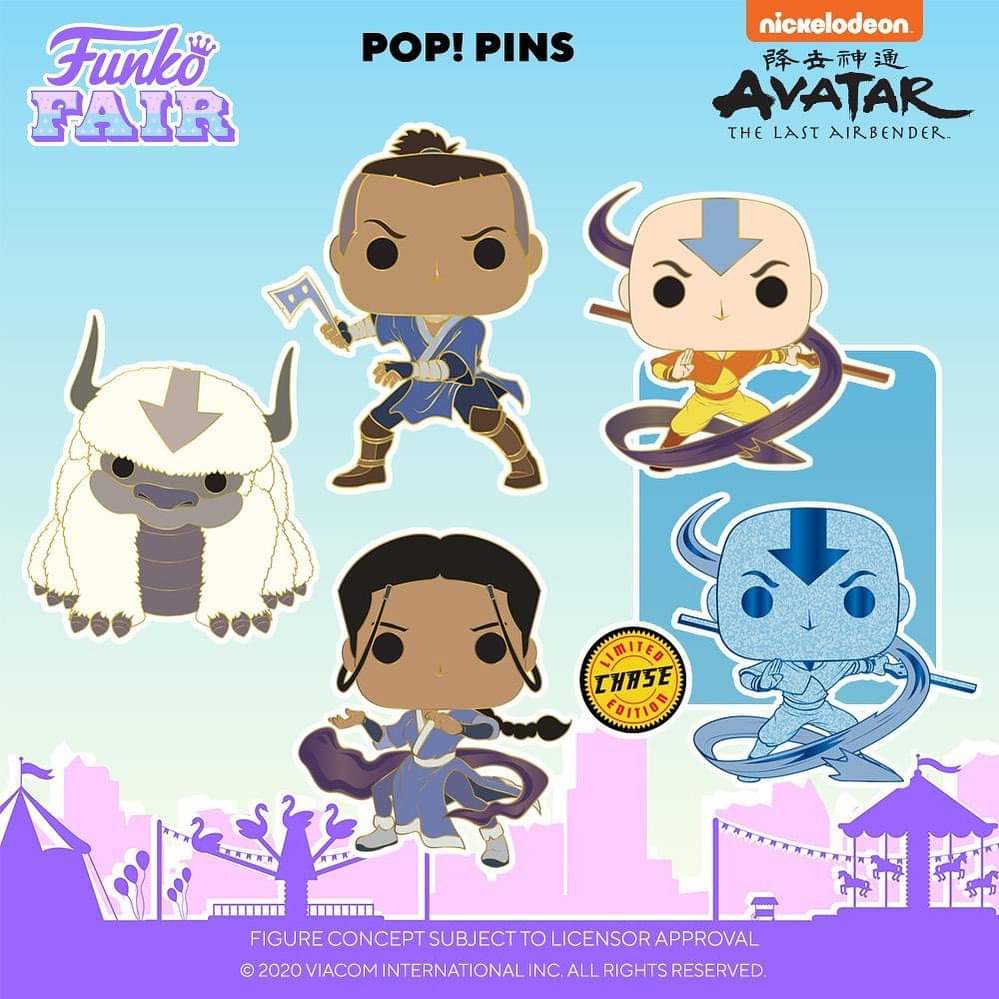 Funko Fair 2021 Avatar The Last Airbender POP! Pins