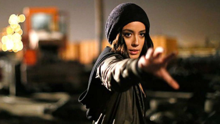 Daisy Johnson (Chloe Bennet) uses her vibration manipulating powers in a still from the ABC show, "Marvel's Agents of SHIELD."