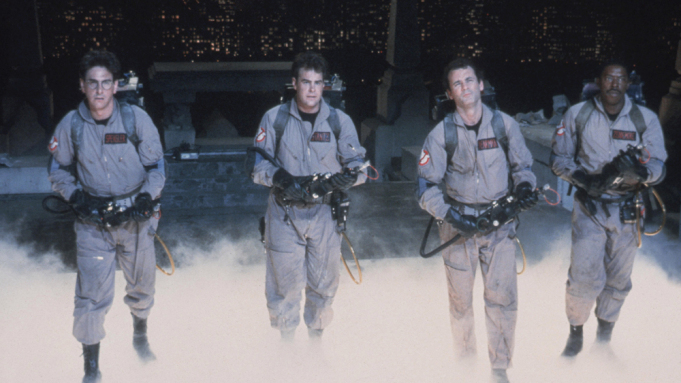Harold Ramis, Dan Aykroyd, Bill Murray, and Ernie Hudson in 'Ghostbusters'