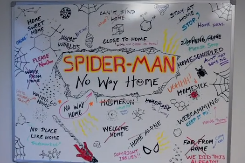 spider-man 3 title white board