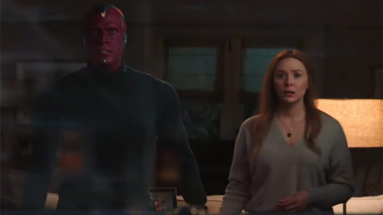 Elizabeth Olsen and Paul Bettany as Vision and Wanda in the Disney+ series 'WandaVision'