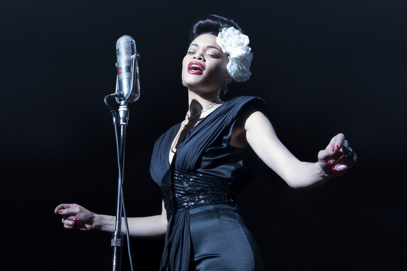 Oscar nominatee Andra Day as Billie Holiday in a still from the film "The United State vs. Billie Holiday."