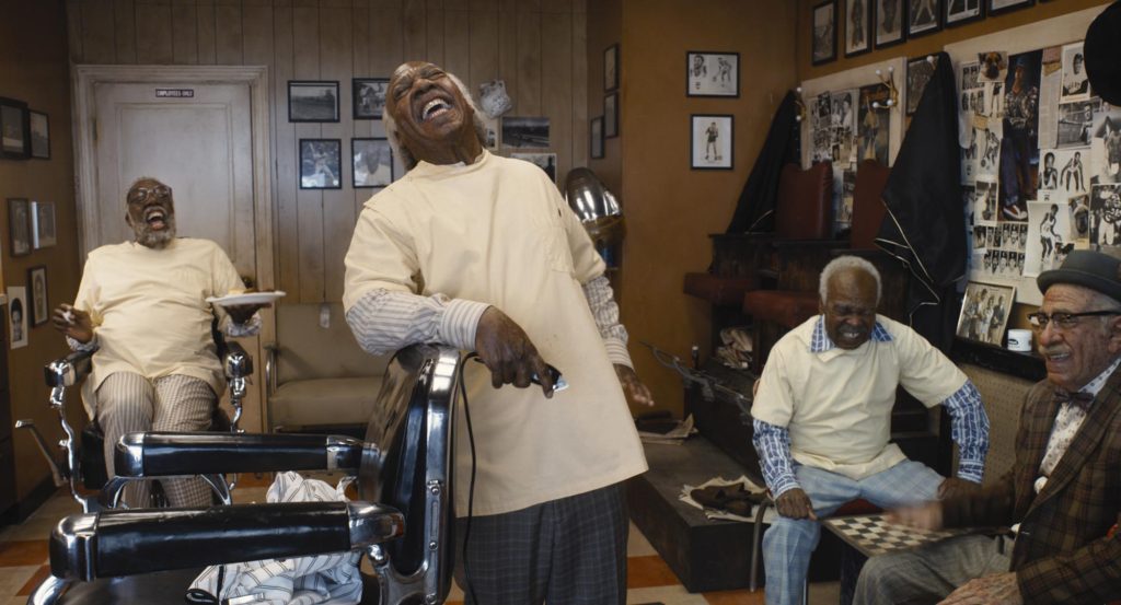Eddie Murphy and Arsenio Hall reprise their roles as the barbershop guys from "Coming to America." 