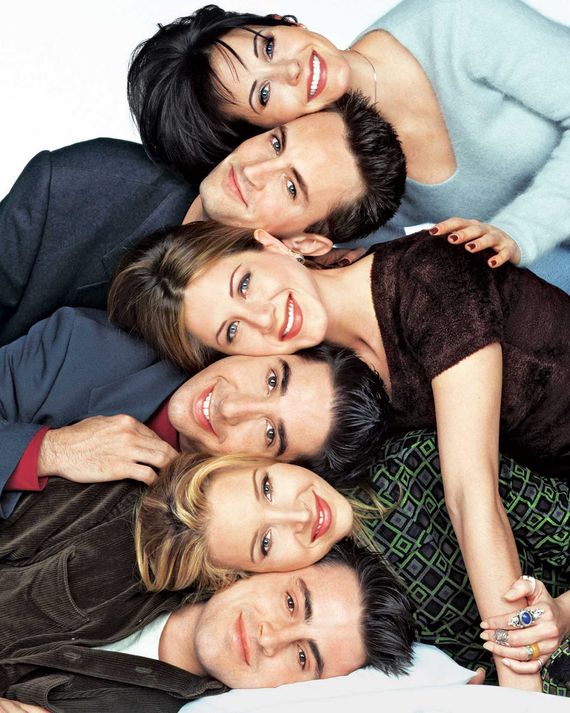 Courtney Cox, Matthew Perry, Jennifer Aniston, David Schwimmer, Lisa Kudrow, and Matt LeBlanc on Friends