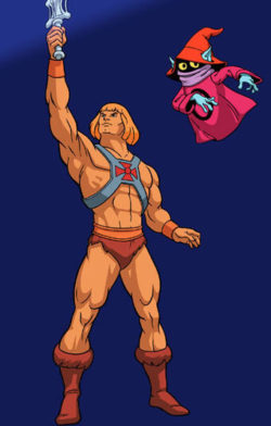 He-Man and Orko from Masters of the Universe