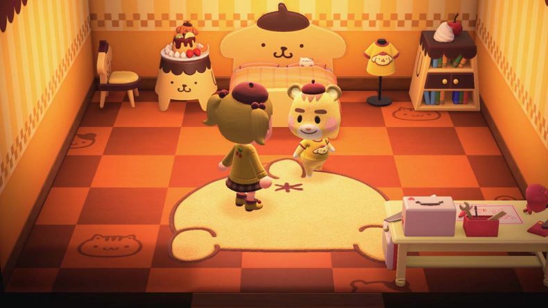 Marty, a lazy bear cub, is an islander from Nintendo's "Animal Crossing: New Horizons." His fashion sense is inspired by the Sanrio character Pompompurin.