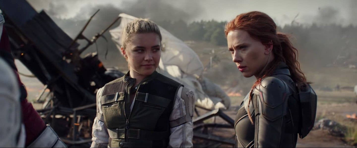 Florence Pugh and Scarlet Johansson in 'Black Widow'