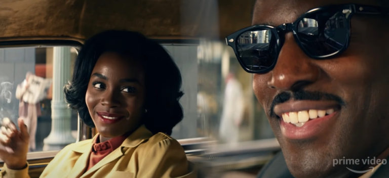 Deborah Ayorinde and Ashley Thomas in a car from the trailer for Amazon's Them