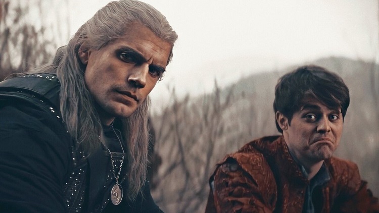Henry Cavill and Joey Batey from Netflix's The Witcher