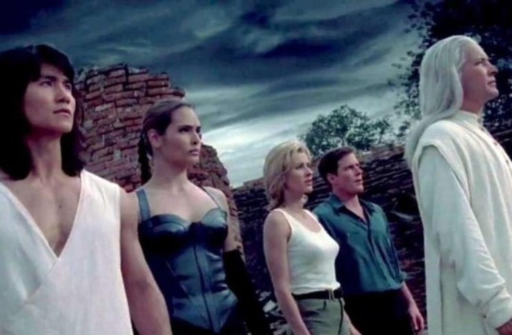 Robin Shou, Talisa Soto, Sandra Hess, Chris Conrad, and James Remar in 'Mortal Kombat: Annihilation'