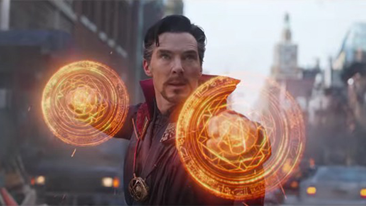 Doctor Strange (Benedict Cumberbatch) wields his magical prowess in a scene from the origianl "Doctor Strange" film. 