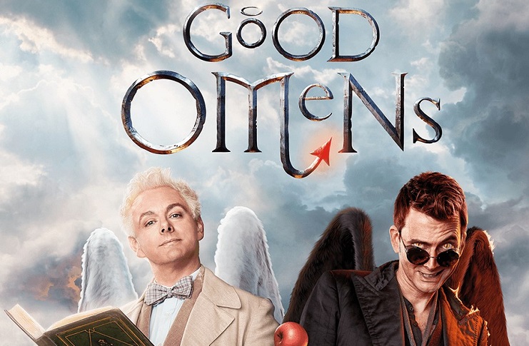 Michael Sheen as Aziraphale and David Tennant as Crowley in Good Omens