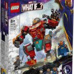 The box art for Tony Stark's Sakaarian Iron Man Lego set, based on an episode of the Disney+ show "What If...?"