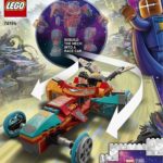 The box art for Tony Stark's Sakaarian Iron Man Lego set, based on an episode of the Disney+ show "What If...?" shows that the set also transforms into a racecar.