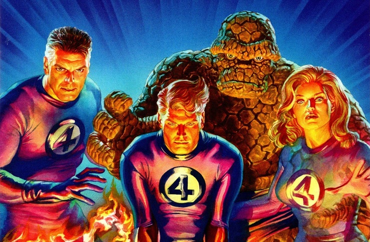 The Fantastic Four from Marvel Comics painted by Alex Ross