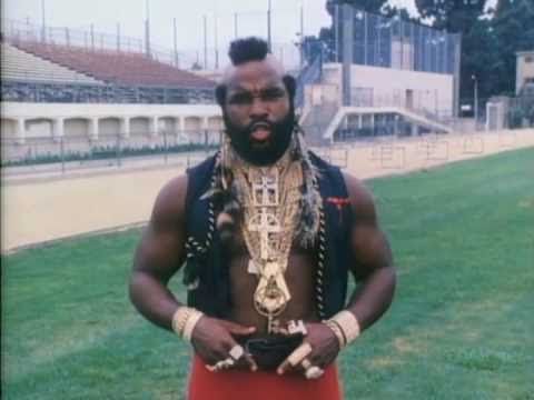 Mister T in live-action bumpers for the cartoon