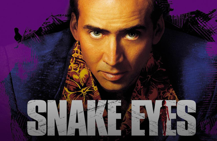 Nicolas Cage poses intently for the poster for the 1998 film 