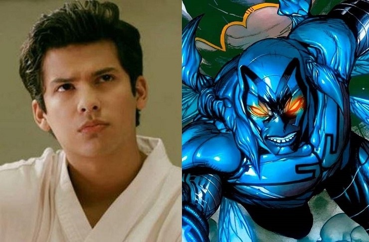 Xolo Maridueña in Cobra Kai and Blue Beetle from DC Comics