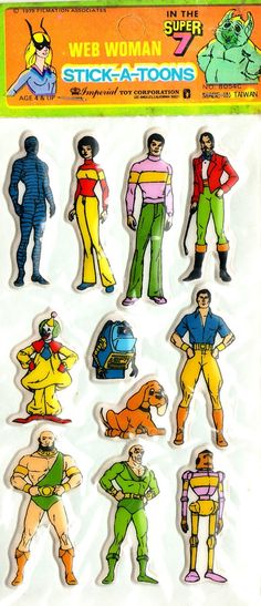 Superstretch and Microwoman puffy stickers
