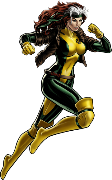 Rogue is one of the many playable characters in 'Marvel: Avengers Alliance'