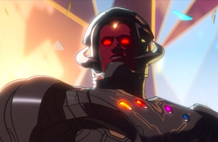 Ultron, controlling the Infinity Stones, sets his sights on other planets in a still from the Disney+ series 