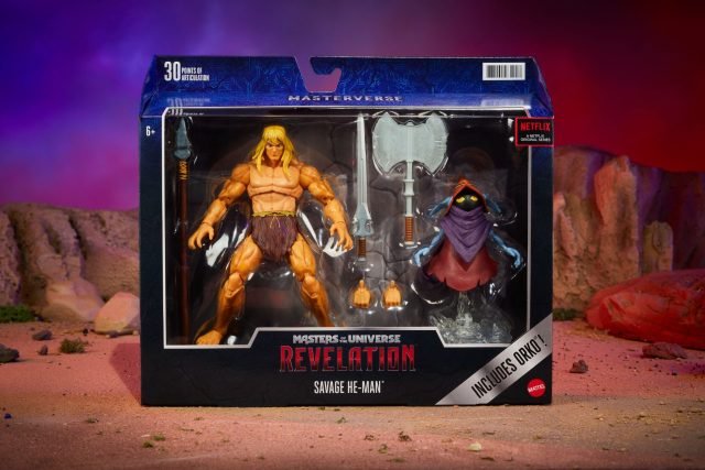 Mattel's Savage He-Man and Orko action figure two-pack