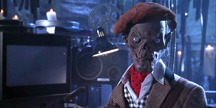 The Crypt Keeper (voiced by John Kassir) is the host of the Tales From The Crypt, and takes his big-screen debut seriously by dressing like a Hollywood director.