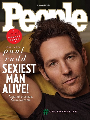Paul Rudd, the Sexiest Man Alive, on the cover of People Magazine