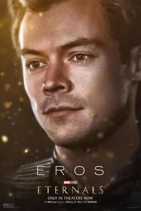 Harry Styles as Eros in a poster for Eternals