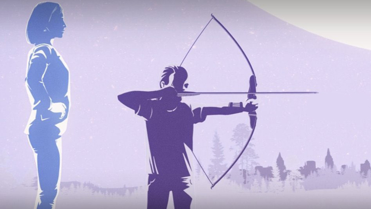 The animated title sequence of "Hawkeye" on Disney+ shows Kate Bishop's evolution from regular kid to lethal weapon.