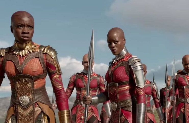 Danai Guirira and Florence Kasumba in Black Panther and expected to appear in Black Panther: Wakanda Forever