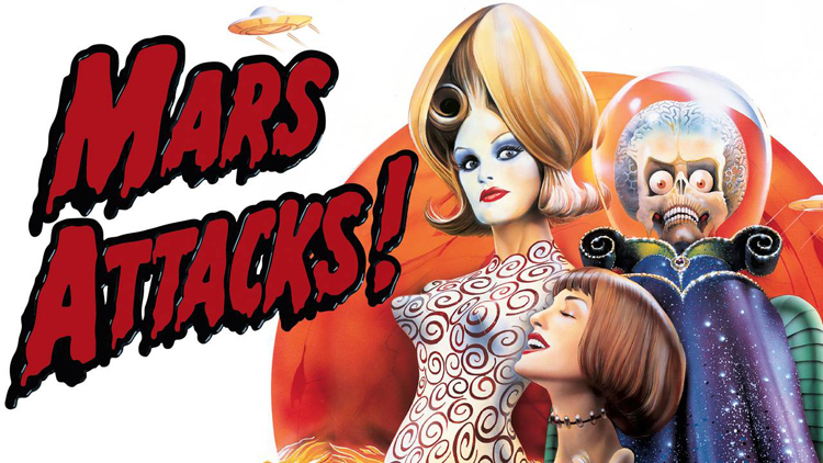 In 1996, Tim Burton directed a live action film based on the "Mars Attacks" trading card series.