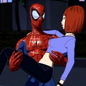 Spider-Man and Mary Jane in Spider-Man: The New Animated Series