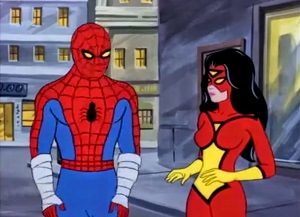 Spider-Man and Spider-Woman on the Spider-Woman cartoon