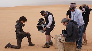 Denis Villeneuve directing Timothee Chalamet in Dune