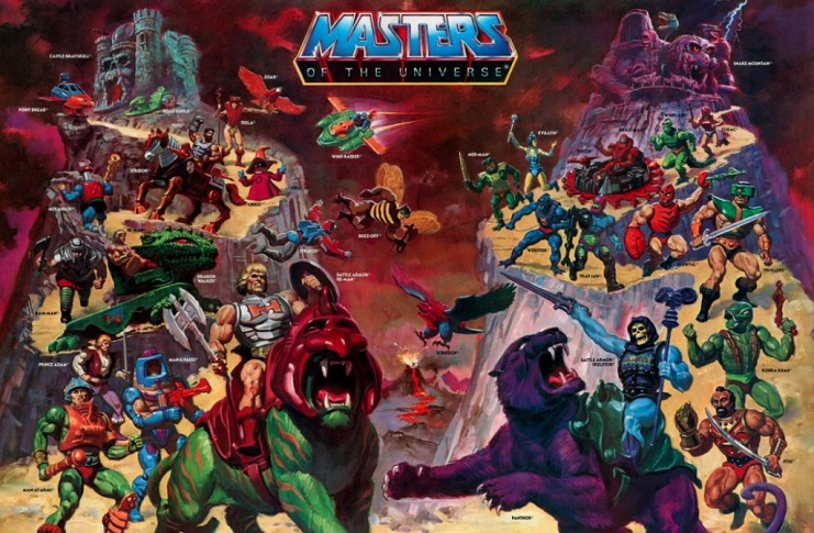 Vintage Masters of the Universe toy poster