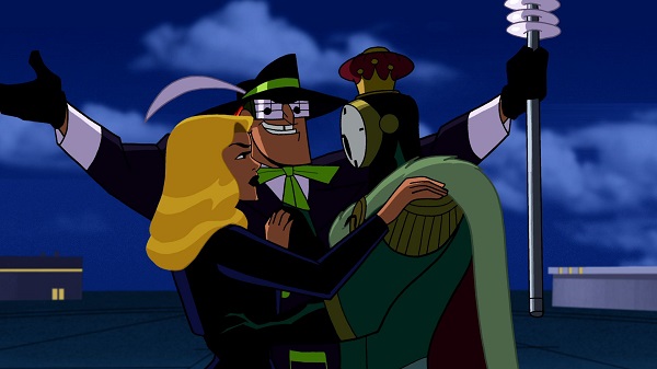 Music Meister with Black Canary and Clock King in "Mayhem of the Music Meister" 